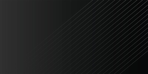 Obraz premium Sleek black background with diagonal stripes. The black background features a smooth, modern texture with black lines. Modern diagonal striped border background. Black background vector.