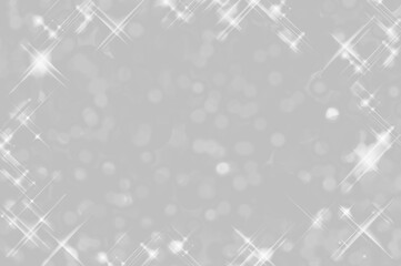 Texture of holiday bokeh lights background with stars isolated on white or transparent background, png cut out