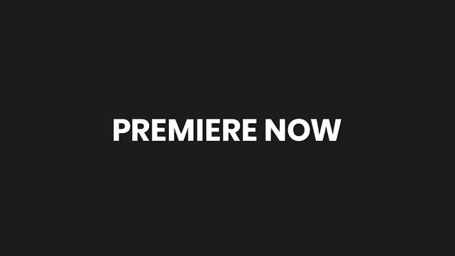 Premiere Now Minimal Particle Text Animation 4K Launch Announcement for New Video Drops