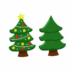 Obraz premium christmas tree vector illustration