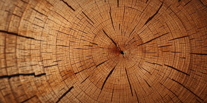 Wood surface with visible annual rings from a tree stump, used as a natural textured backdrop or decorative element