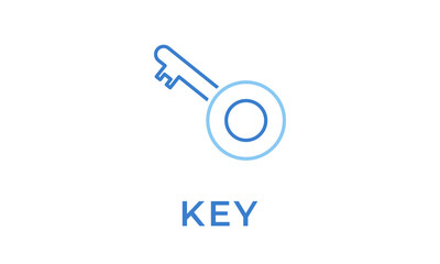 Key Icon Or Logo Isolated Vector Illustration