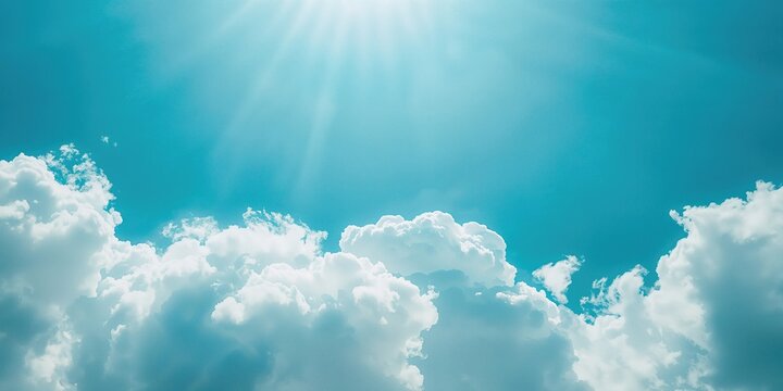 Blue sky with clouds in a scenic outdoor setting, suitable for editorial header backgrounds