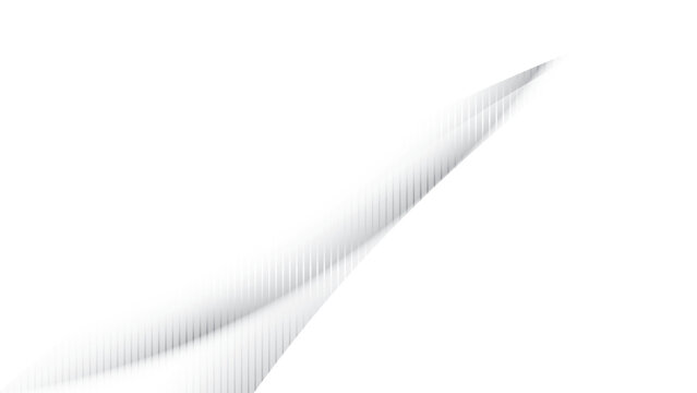 Abstract white and gray color, modern design stripes background with geometric curve and straight lines. Vector illustration.