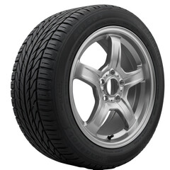 Obraz premium Unused car spare wheel assembly, deep black industrial rubber tire with detailed rugged tread and metallic steel rim, shot in high-key studio light. concept for automotive maintenance