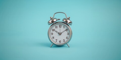 Blue background with alarm clock, digital display for user interface, World Sleep Day