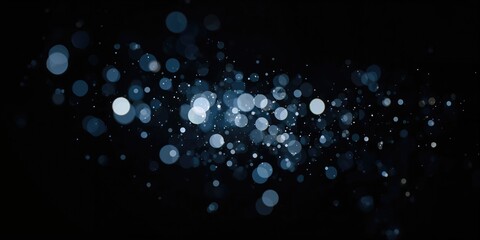 Black background with bokeh light effects, ideal for UI backdrop and editorial headers