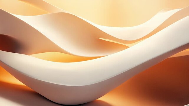 Flowing abstract waves creating dynamic creamy soft patterns