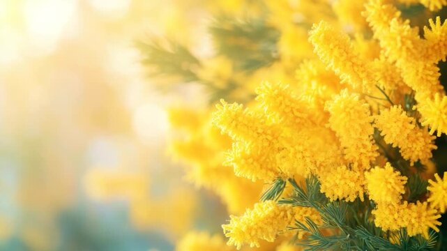 Video A close-up view of a dense yellow flower grouping, suitable for use in designs related to sunshine, happiness, and springtime