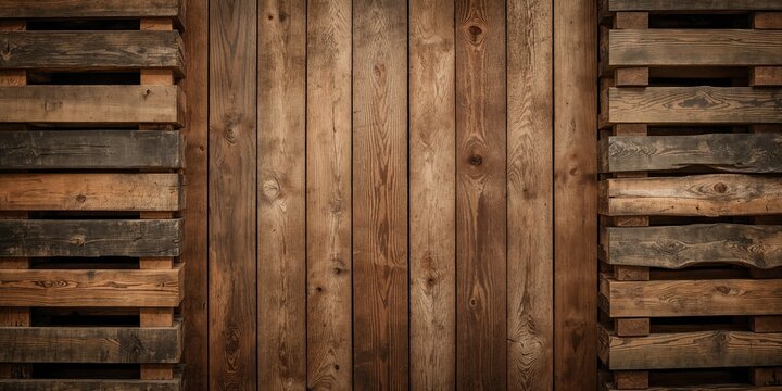 Old wood texture of pallets used as a background for text and layout, rustic decor design