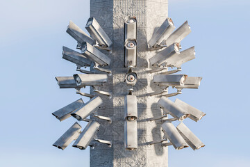 3D installation of security cameras with eyes