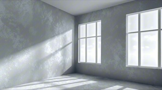 Wall interior background, studio and backdrops show products.with shadow from window color white and grey. background for text insertion and presentation product