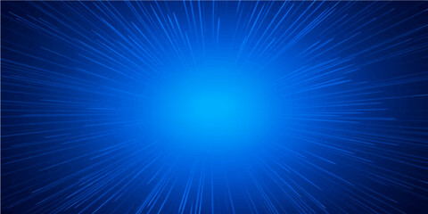 Bright abstract blue ray burst design with glowing sun light flare