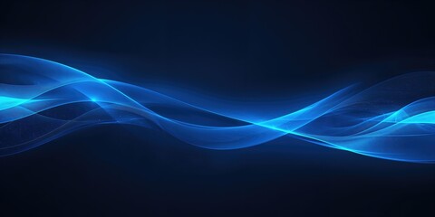 Naklejka premium Futuristic blue gradient technology backdrop used for digital UI design, layout background