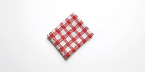 Obraz premium Checkered napkin isolated, suitable for background layouts and text overlays
