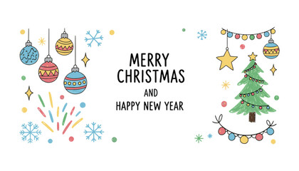 Christmas & New Year Party Invitations – Hand-Drawn Whimsical Coquette Doodle, Wine, Cocktail & Champagne Pyramid | Vector Illustration