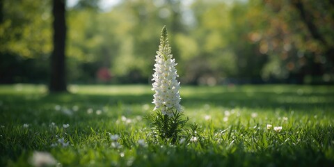 Fototapeta premium Angelonia angustifolia, the summer snapdragon, is a flowering perennial plant, valued for its vibrant summer blooms