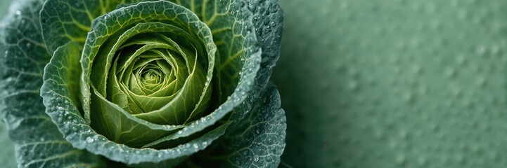 Obraz premium Close-up of cabbage in a farm setting vegetable cultivation, agricultural production practices