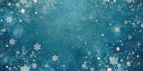 Blue background with a 2d seamless pattern of white dots, circles, and round spots, designed for layout and design purposes