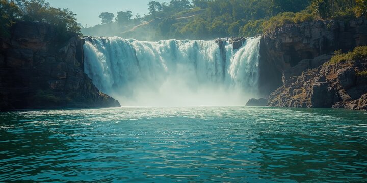 Waterfalls of the Blue Nile near Bahir Dar, Ethiopia, showcasing river erosion processes