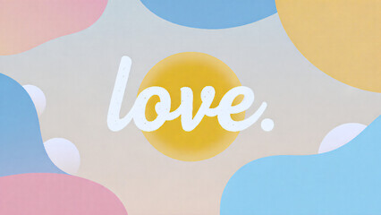  Sunny scene with warm light and soft shades of orange and yellow over a backdrop of pastel clouds.