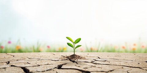 New plants symbolize renewal and resilience in arid environments, growth and perseverance, Earth Day