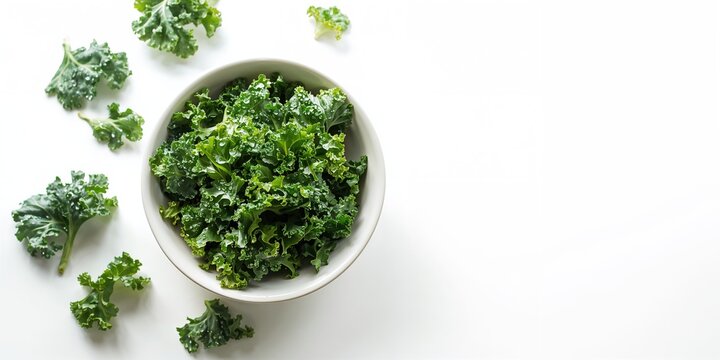 Fresh green kale leaves used in salads, healthy eating on World Health Day - Powered by Adobe