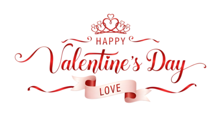 Elegant hand lettering design for valentines day featuring the words love and happiness