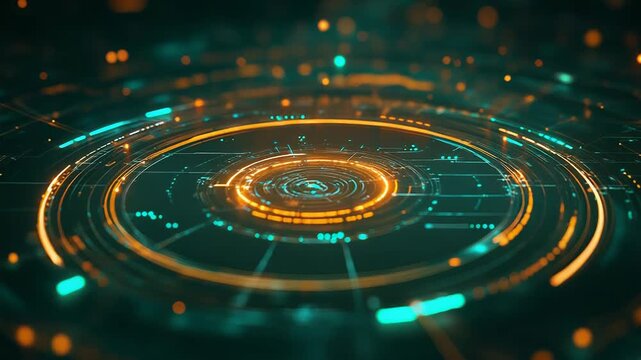 Digital data network transferring information in a circular interface