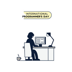 International Programmer's Day Desk Silhouette