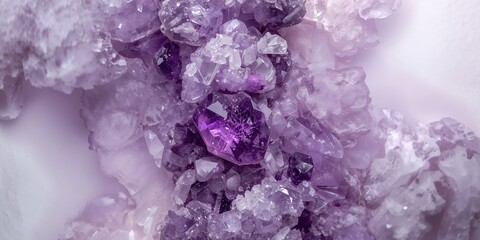 Fototapeta premium Amethyst background with seamless abstract texture used for digital design, aesthetic appeal