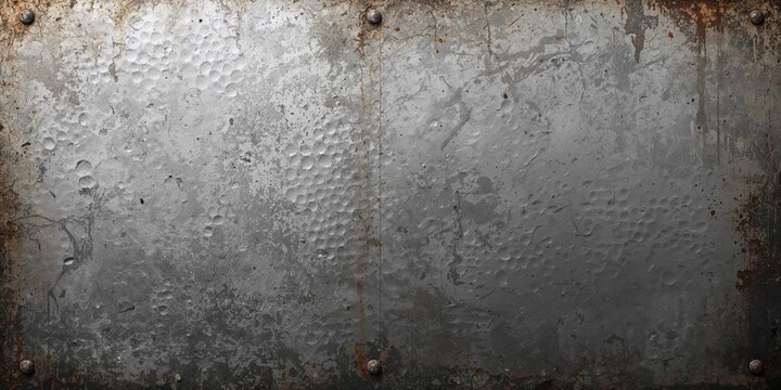 Closeup of hammered metal surface used as a background for text and layout, texture and durability