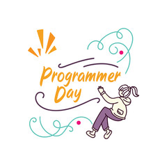 Programmer Day Fun Female Developer Doodle