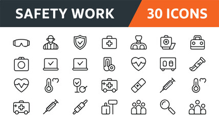 Workplace Safety and Health Icons A Comprehensive Collection for Industrial and Business Environments