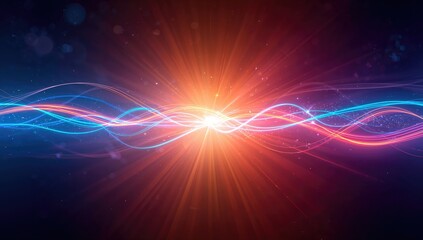 Vivid abstract background featuring colorful curved lines and traffic tunnel shapes, suitable for visual projects