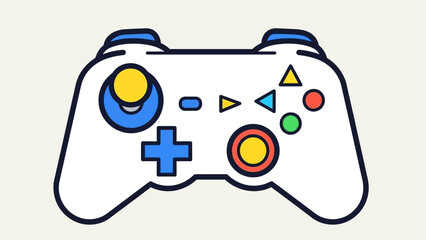 Vibrant modern gamepad illustration symbolizes digital entertainment and connectivity for © Anisah