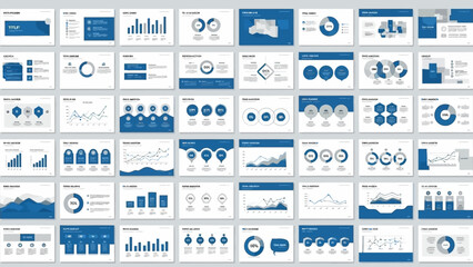 Sophisticated presentation template featuring charts graphs and diagrams for effective business