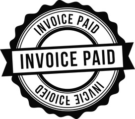 Invoice paid stamp vintage design