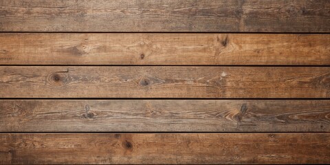 Naklejka premium Rustic wooden plank background with aged textures and natural grain patterns, suitable for design layouts, Earth Day