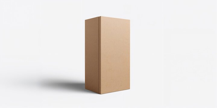 Blank tuck in flap packaging box mockup, designed for efficient product presentation and branding clarity