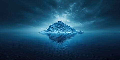 Melting iceberg amid rising temperatures, climate change awareness day