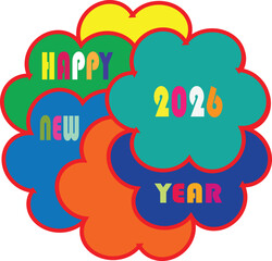 Vibrant and Colorful 2026 New Year Celebration Design