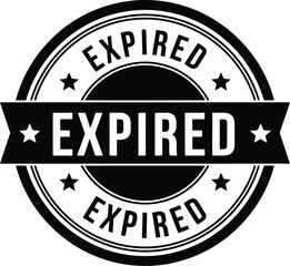 Black expired stamp illustration