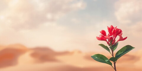 Adenium succulent with vibrant flowers, ideal for landscape design and drought-tolerant gardens
