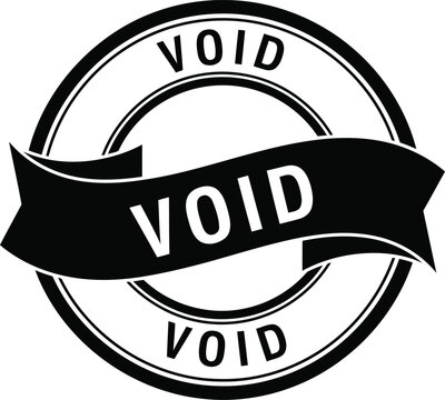 Black and white void stamp illustration