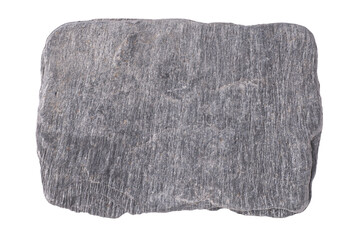 Grey gray stone flat in PNG isolated on transparent background