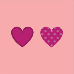 pink heart on a white background