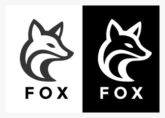 Minimalist Fox Logo Vector Icon