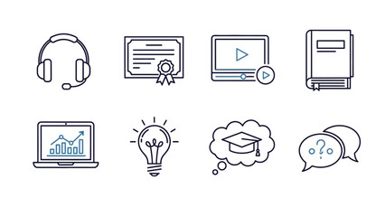 Minimalistic representation of online education resources and learning tools for success