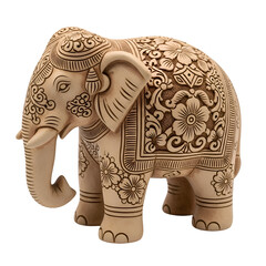 Ornate Elephant Figurine: A Detailed Carved Sculpture.